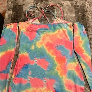 Colorful Tie-Dye Long Sleeve Top